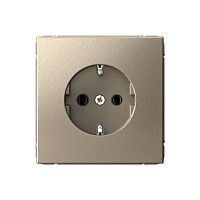 Розетка с заземлением без рамки Systeme Electric ArtGallery  1-м. шампань картинка